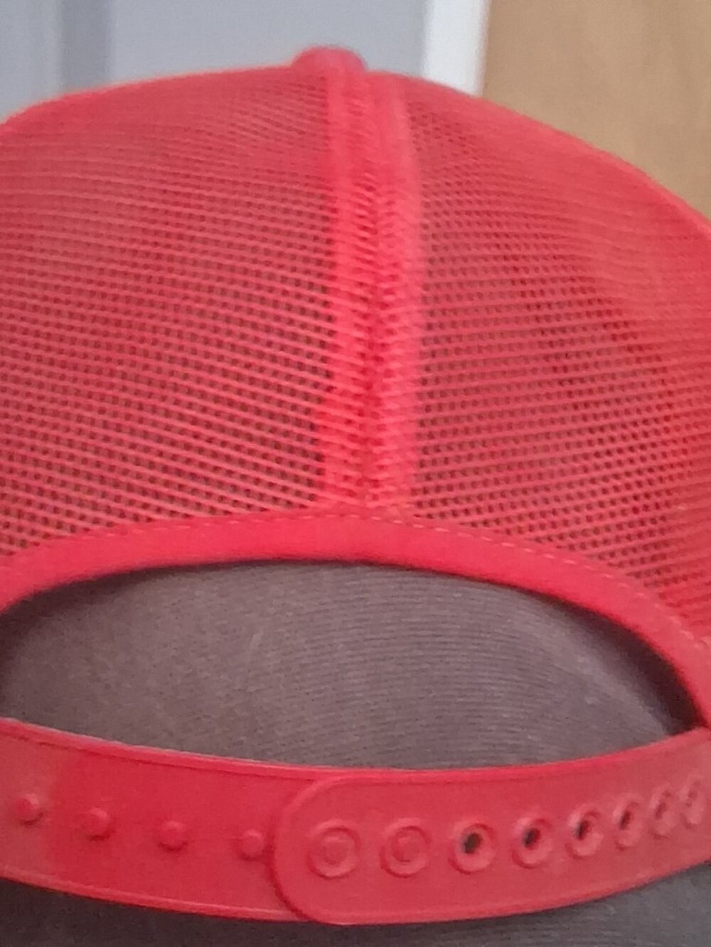 Vintage K-Brand Caterpillar CAT Patch Mesh Snapback Trucker Hat Red USA